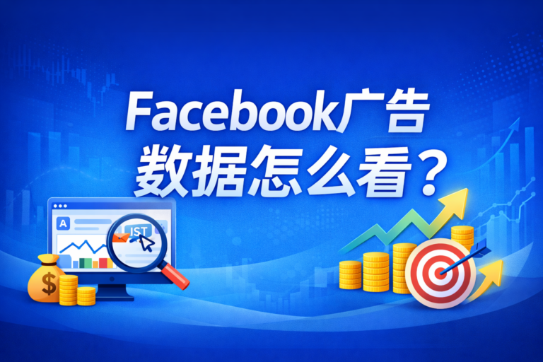 Facebook广告数据分析示意图：通过CTR、加购成本、CPA和ROAS判断广告效果