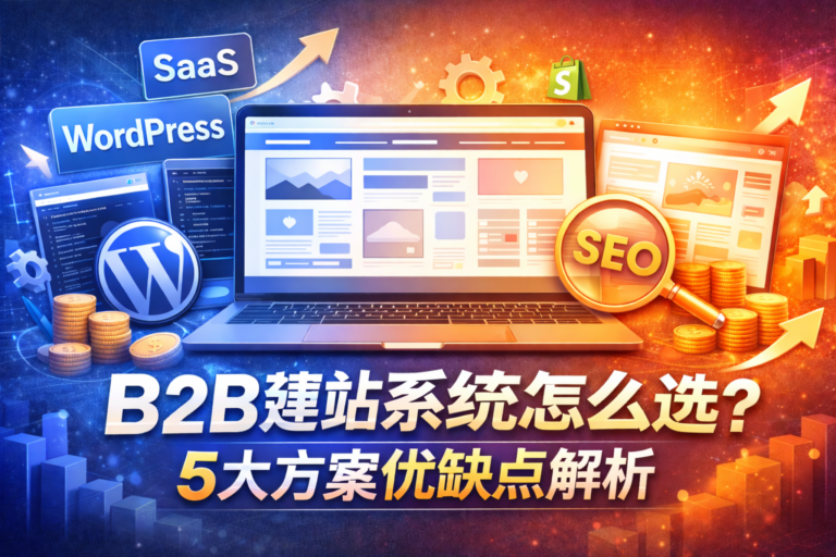 B2B建站系统怎么选，5大建站方案优缺点对比，包括WordPress、SaaS和定制开发，帮助企业选择最适合的建站系统