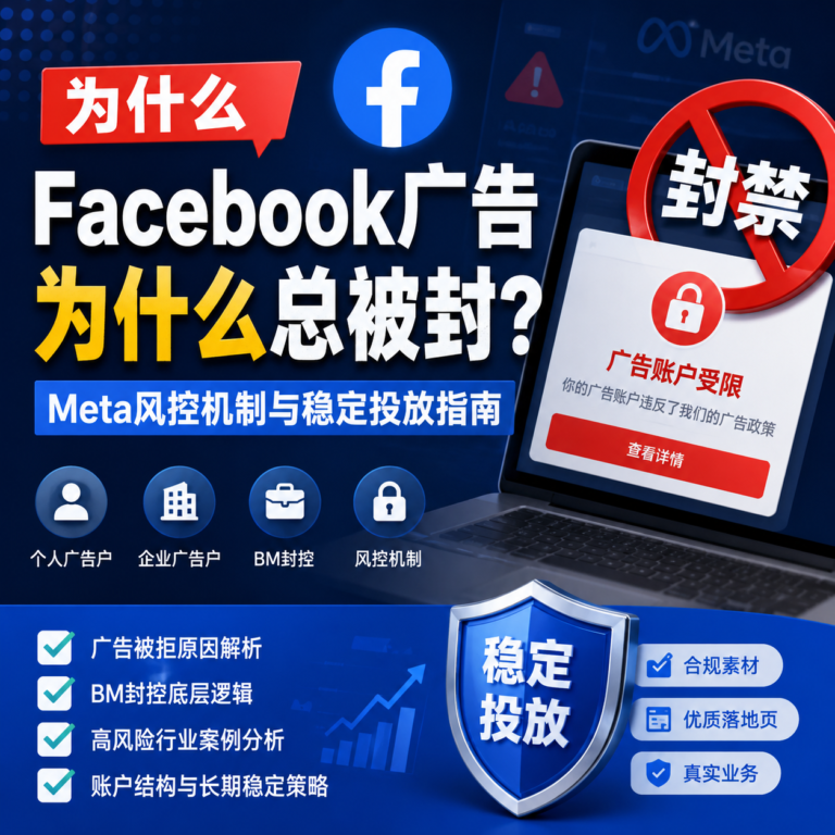 Facebook广告为什么总被封？Meta风控机制与稳定投放指南