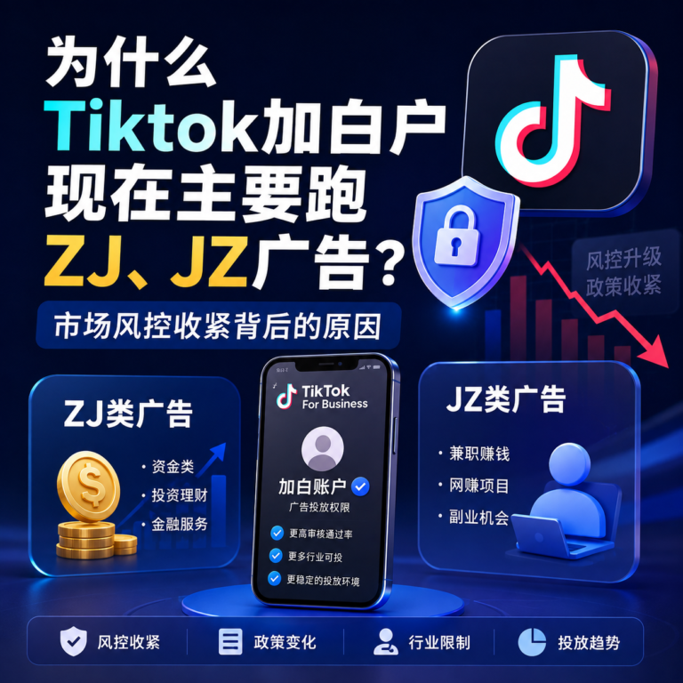 TikTok加白户为什么主要跑ZJ和JZ广告
